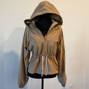 Calia Hooded windbreaker jacket Tan XS